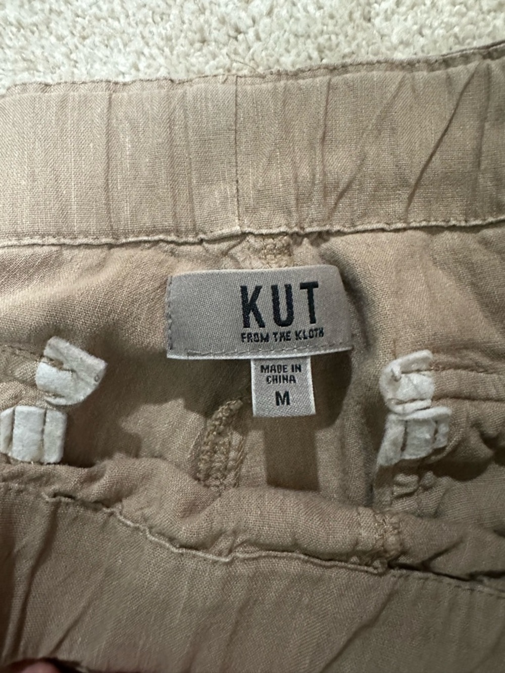 Kut from the Kloth Taupe-Gray Relaxed Linen Trousers - Picture 3 of 7